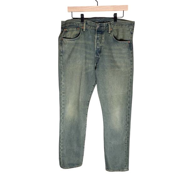 Levi's Men's 501 CT XX Customized & Tapered Button Fly Rare Green 2016 34x30 EUC - Picture 1 of 13